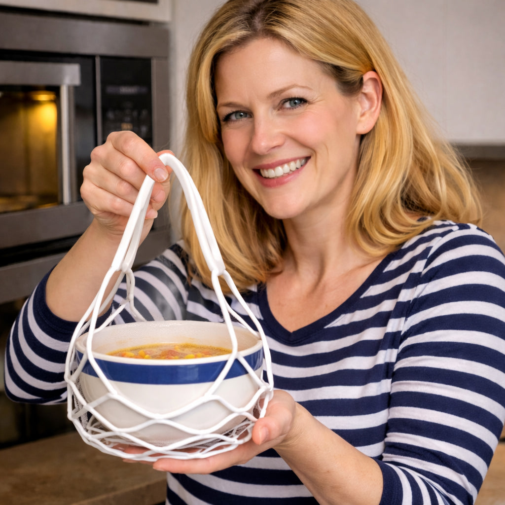 🍲 MATERIOL 2-in-1 Zero-Void Silicone Mesh Bag & Heat-Resistant Trivet Mat Set