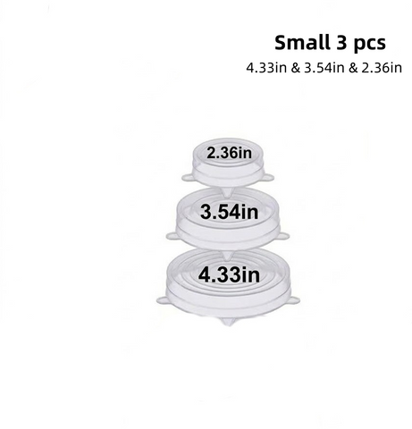 MATERIOL™ Reusable Silicone Lids - 6 Pcs Stretch Bowl & Pot Covers