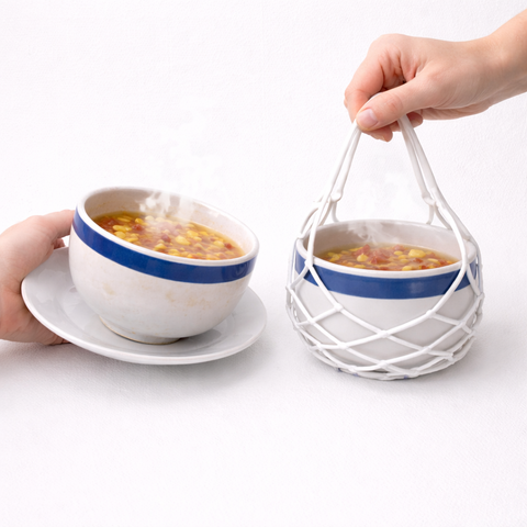 MATERIOL 2-in-1 Zero-Void™ Silicone Mesh Bag & Heat-Resistant Trivet Mat for Hot Bowls