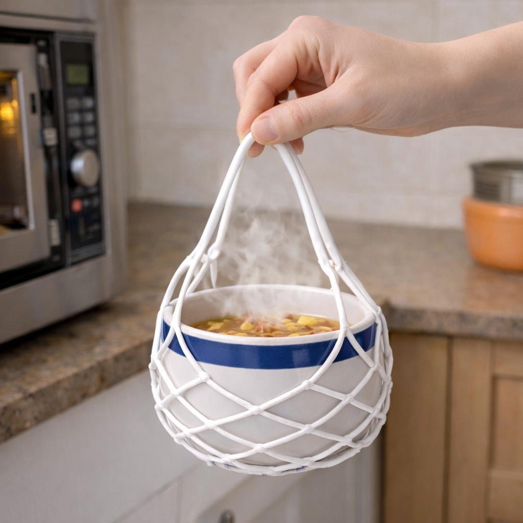 🍲 MATERIOL 2-in-1 Zero-Void Silicone Mesh Bag & Heat-Resistant Trivet Mat Set