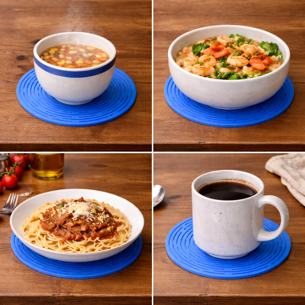 🍲 MATERIOL 2-in-1 Zero-Void Silicone Mesh Bag & Heat-Resistant Trivet Mat Set