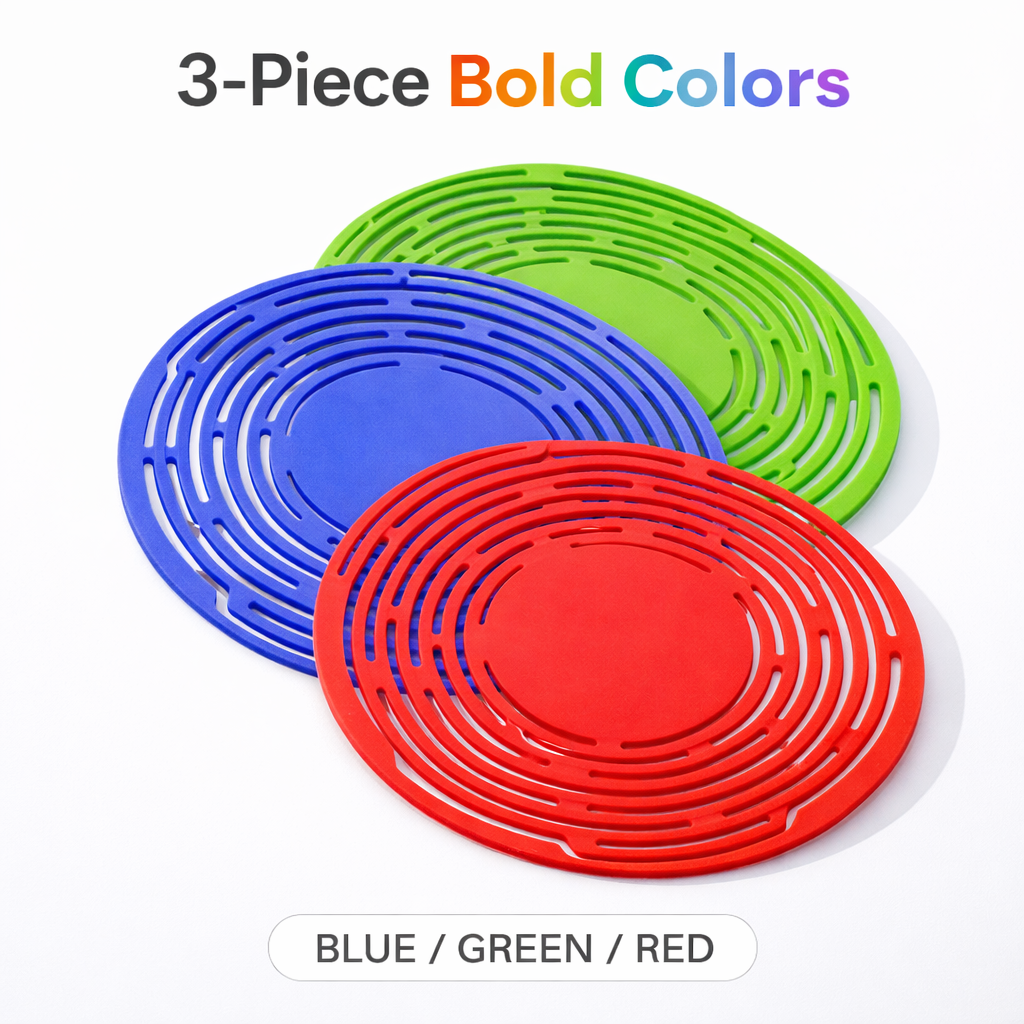 🍲 MATERIOL 2-in-1 Zero-Void Silicone Mesh Bag & Heat-Resistant Trivet Mat Set
