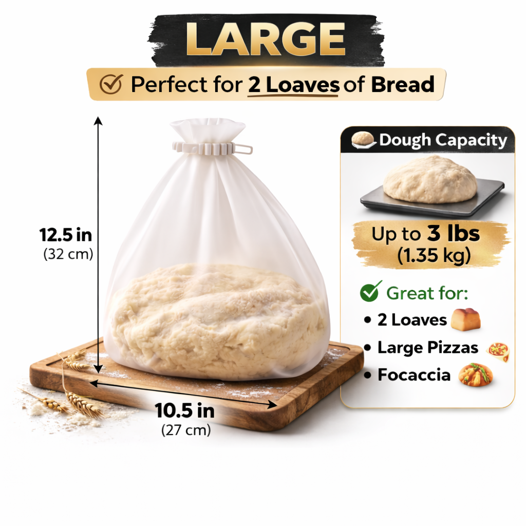 MATERIOL Food Grade Silicone Dough Mixing Bags