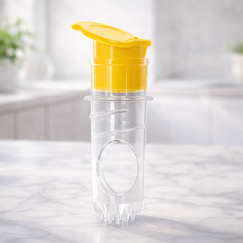 MATERIOL 2-in-1 Mini Citrus Juicer – Mess-Free, Seed-Free, Effortless Squeeze Lemon & Orange Press for Everyday Kitchen Use