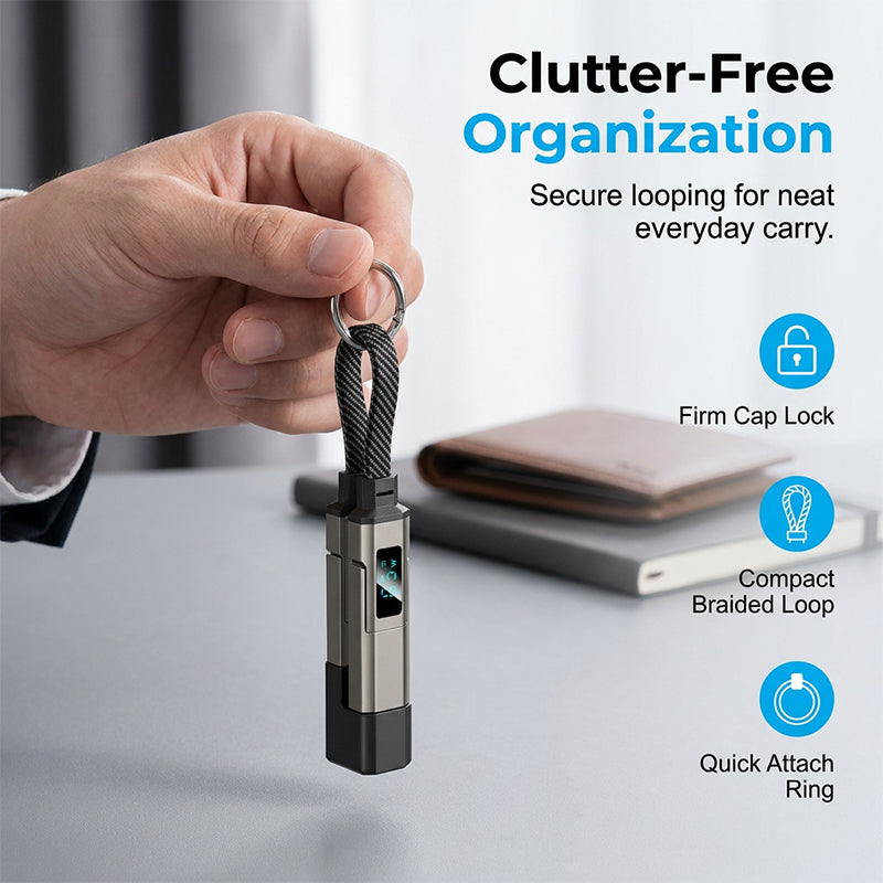 ⚡HOT SALE 50% OFF🔥MATEROL 4-in-1 Digital Display Keychain Charging Cable