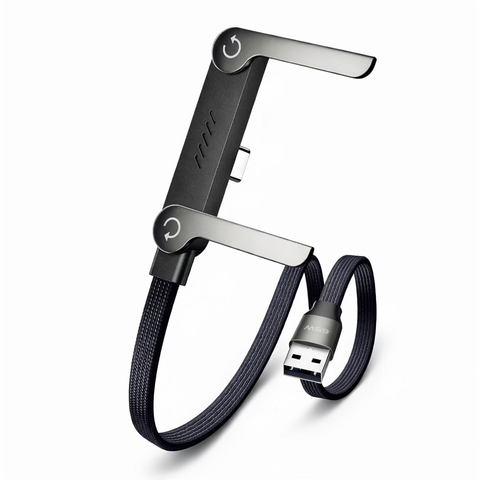 MATERIOL 2-in-1 Invisible Holder Charger Cable – 240W Fast Charging Cord with Built-In Phone Stand (Offer)
