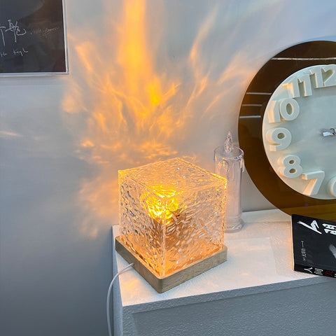 Rotating Water Ripple Night Light