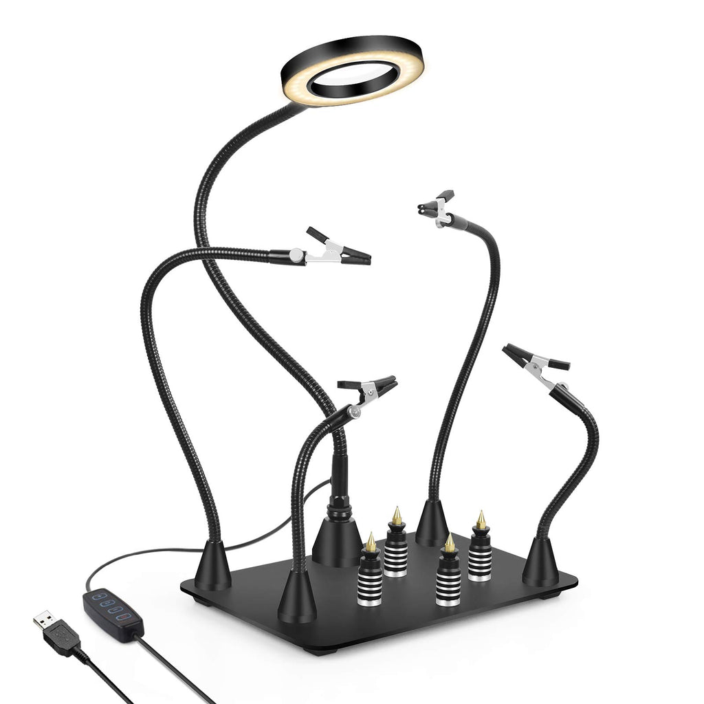 PCB Circuit Board Holder with 3X LED Magnifying Lamp - Materiol