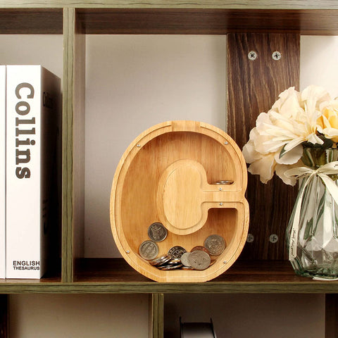 Alphabet Wooden Piggy Bank - Materiol