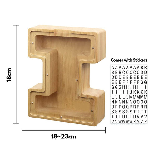 Alphabet Wooden Piggy Bank - Materiol