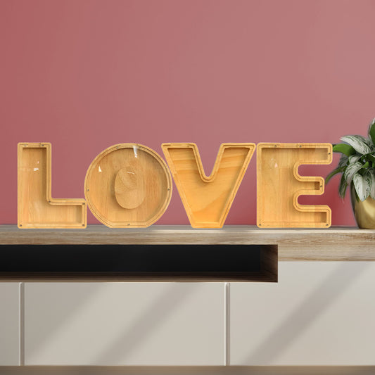 Alphabet Wooden Piggy Bank Combinations - Materiol