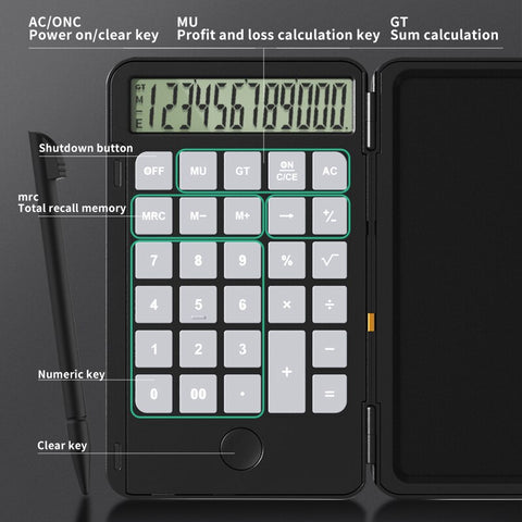 NEWYES Rechargeable Calculator with LCD Writepad - Materiol