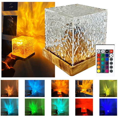 Rotating Water Ripple Night Light