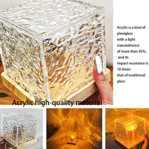 Rotating Water Ripple Night Light