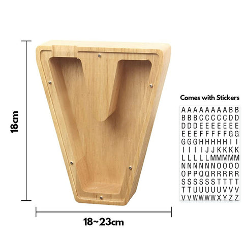 Alphabet Wooden Piggy Bank - Materiol