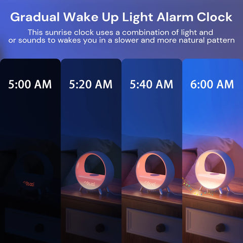 Gradual Sunrise Alarm Clock with Wireless Charging - Materiol