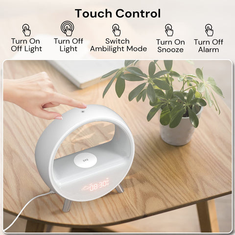 Gradual Sunrise Alarm Clock with Wireless Charging - Materiol