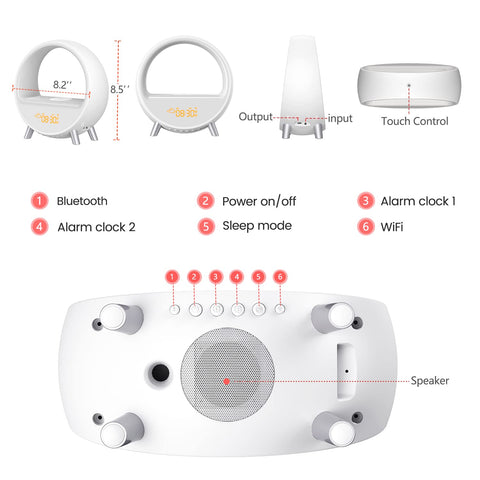 Gradual Sunrise Alarm Clock with Wireless Charging - Materiol