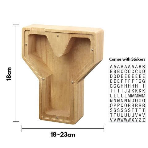 Alphabet Wooden Piggy Bank - Materiol