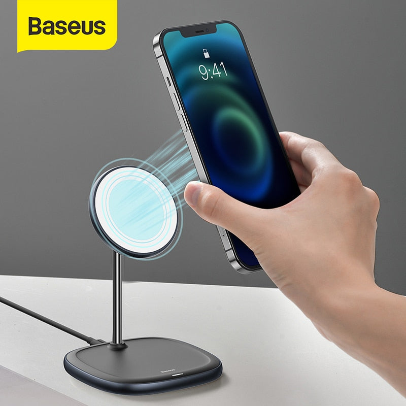 Baseus™ iPhone 12 2-in 1 Magnetic Charger Holder - Materiol