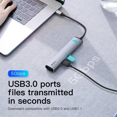 Baseus™ 6-in-1 Intelligent Extension Dock - Materiol