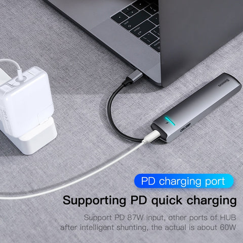 Baseus™ 6-in-1 Intelligent Extension Dock - Materiol